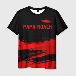 Футболка мужская Papa Roach - red gradient посередине, цвет: 3D-принт