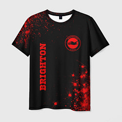 Мужская футболка Brighton - red gradient вертикально