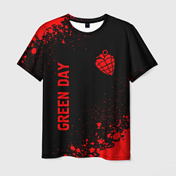 Футболка мужская Green Day - red gradient вертикально, цвет: 3D-принт