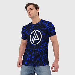 Футболка мужская Linkin Park blue energy, цвет: 3D-принт — фото 2