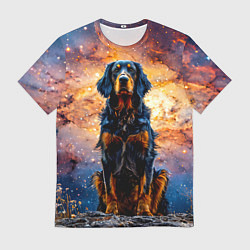 Футболка мужская Сеттер в космосе, цвет: 3D-принт