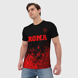 Футболка мужская Roma - red gradient посередине, цвет: 3D-принт — фото 2