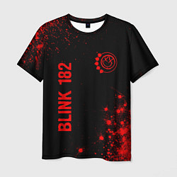 Футболка мужская Blink 182 - red gradient вертикально, цвет: 3D-принт