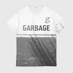 Мужская футболка Garbage - white gradient посередине