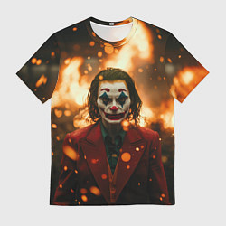 Мужская футболка Джокер огонь и искры