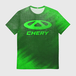 Мужская футболка Chery - green gradient