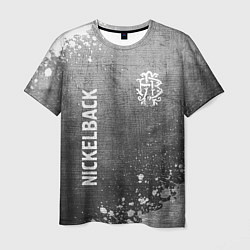 Футболка мужская Nickelback - grey gradient вертикально, цвет: 3D-принт