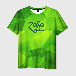 Футболка мужская Led Zeppelin green poly, цвет: 3D-принт