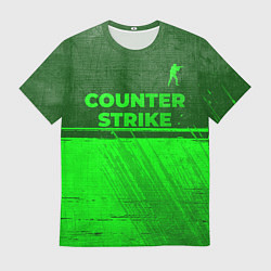 Футболка мужская Counter Strike - green gradient посередине, цвет: 3D-принт