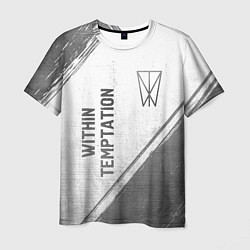 Мужская футболка Within Temptation - white gradient вертикально