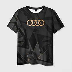 Футболка мужская Audi golden poly, цвет: 3D-принт