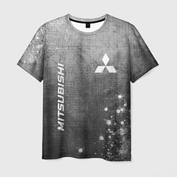 Футболка мужская Mitsubishi - grey gradient вертикально, цвет: 3D-принт