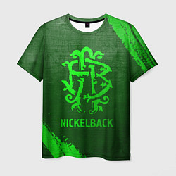 Футболка мужская Nickelback - green gradient, цвет: 3D-принт