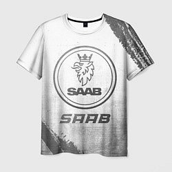 Футболка мужская Saab - white gradient, цвет: 3D-принт