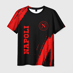 Мужская футболка Napoli - red gradient вертикально