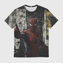 Мужская футболка Spider man night