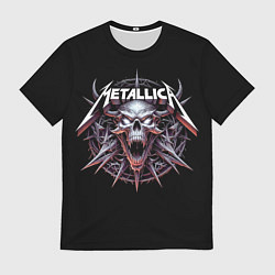 Мужская футболка Metallica - cool skull with horns