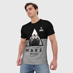 Футболка мужская 30 Seconds to Mars - poster, цвет: 3D-принт — фото 2