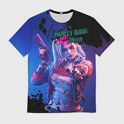 Мужская футболка Харли и Джокер love