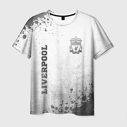 Мужская футболка Liverpool - white gradient вертикально