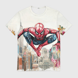 Футболка мужская Человек паук паркур, цвет: 3D-принт