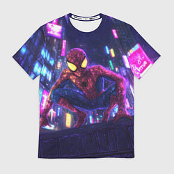 Футболка мужская Человек паук с желтыми глазами, цвет: 3D-принт