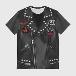 Мужская футболка Рокерская косуха с нашивками Алиса