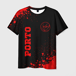 Мужская футболка Porto - red gradient вертикально