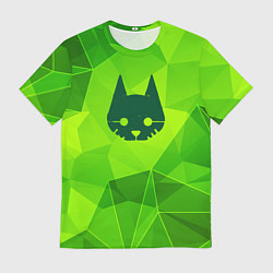 Мужская футболка Stray green poly