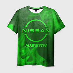 Футболка мужская Nissan - green gradient, цвет: 3D-принт