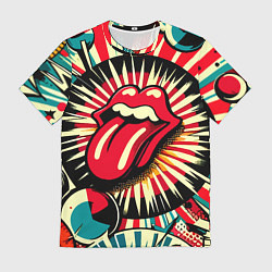 Мужская футболка Logo of the Rolling Stones - pop art