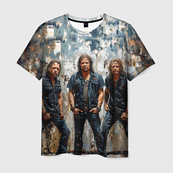 Футболка мужская Metallica масляной краской, цвет: 3D-принт