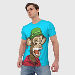 Футболка мужская NFT smile ape, цвет: 3D-принт — фото 2