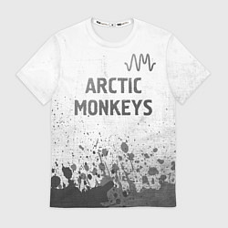 Футболка мужская Arctic Monkeys - white gradient посередине, цвет: 3D-принт