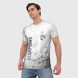 Футболка мужская Scorpions - white gradient вертикально, цвет: 3D-принт — фото 2