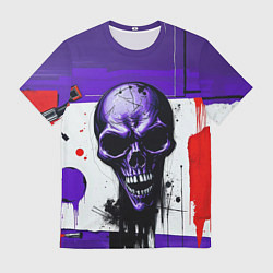 Мужская футболка Пурпурный зловещий череп