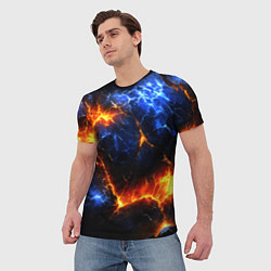 Футболка мужская Лада и лед в разломе плит, цвет: 3D-принт — фото 2