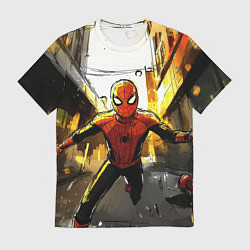 Мужская футболка Бегущий человек - паук
