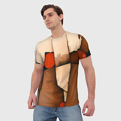 Футболка мужская Фрагментированная композиция, цвет: 3D-принт — фото 2