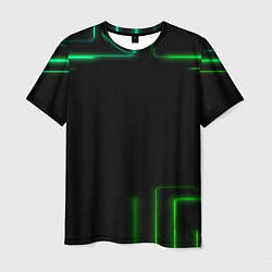 Мужская футболка Black green color