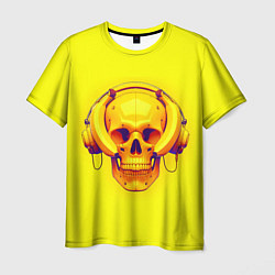 Мужская футболка Yellow bananas skull - cyberpunk