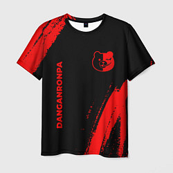 Мужская футболка Danganronpa - red gradient вертикально