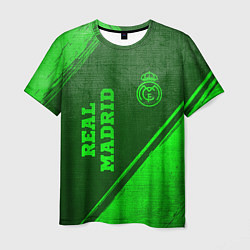 Мужская футболка Real Madrid - green gradient вертикально
