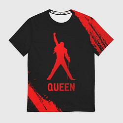 Футболка мужская Queen - red gradient, цвет: 3D-принт
