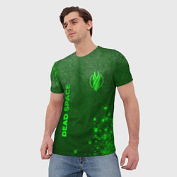 Футболка мужская Dead Space - green gradient вертикально, цвет: 3D-принт — фото 2