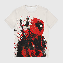 Мужская футболка Дэдпул брызги