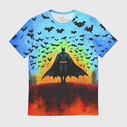 Мужская футболка Бэтмен и летучие мыши