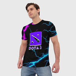 Футболка мужская Dota неоновый шторм, цвет: 3D-принт — фото 2