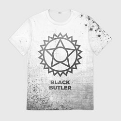 Мужская футболка Black Butler - white gradient