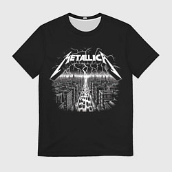 Мужская футболка Metallica - lightnings in metropolis